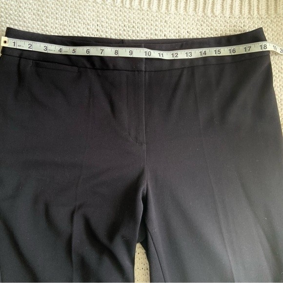 Talbots Black Women's Dress Flat Front Trousers Straight Leg Pants Size 14 - Picture 8 of 13